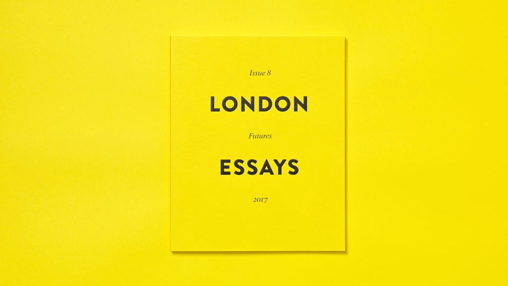 The cover of issue 8 of London Essays (Futures; 2017).