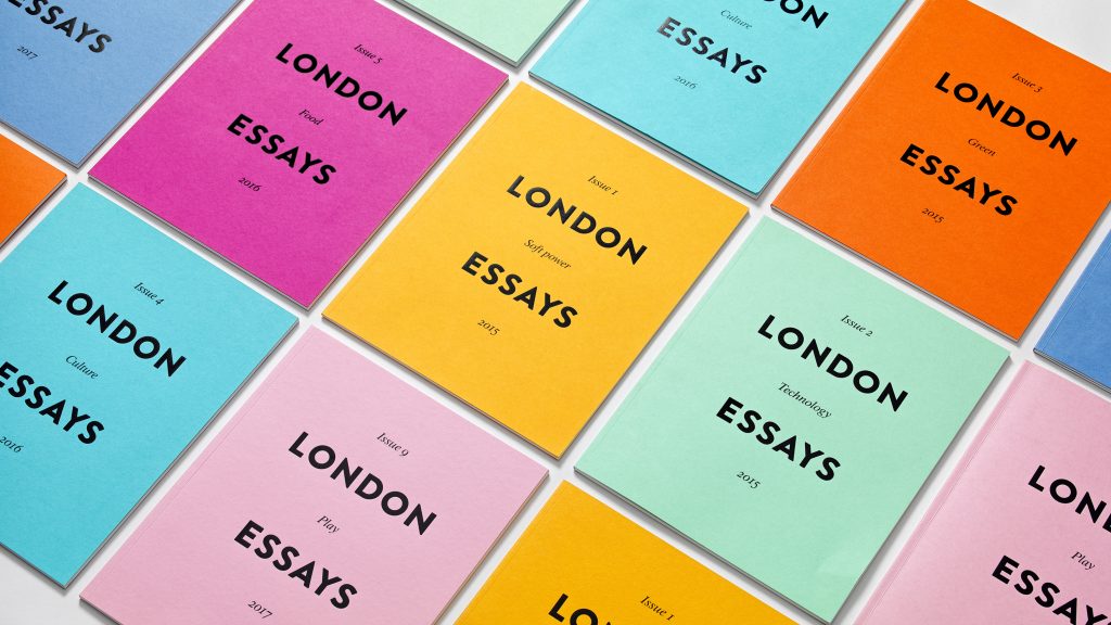 A collages of the full collection of London Essays covers.